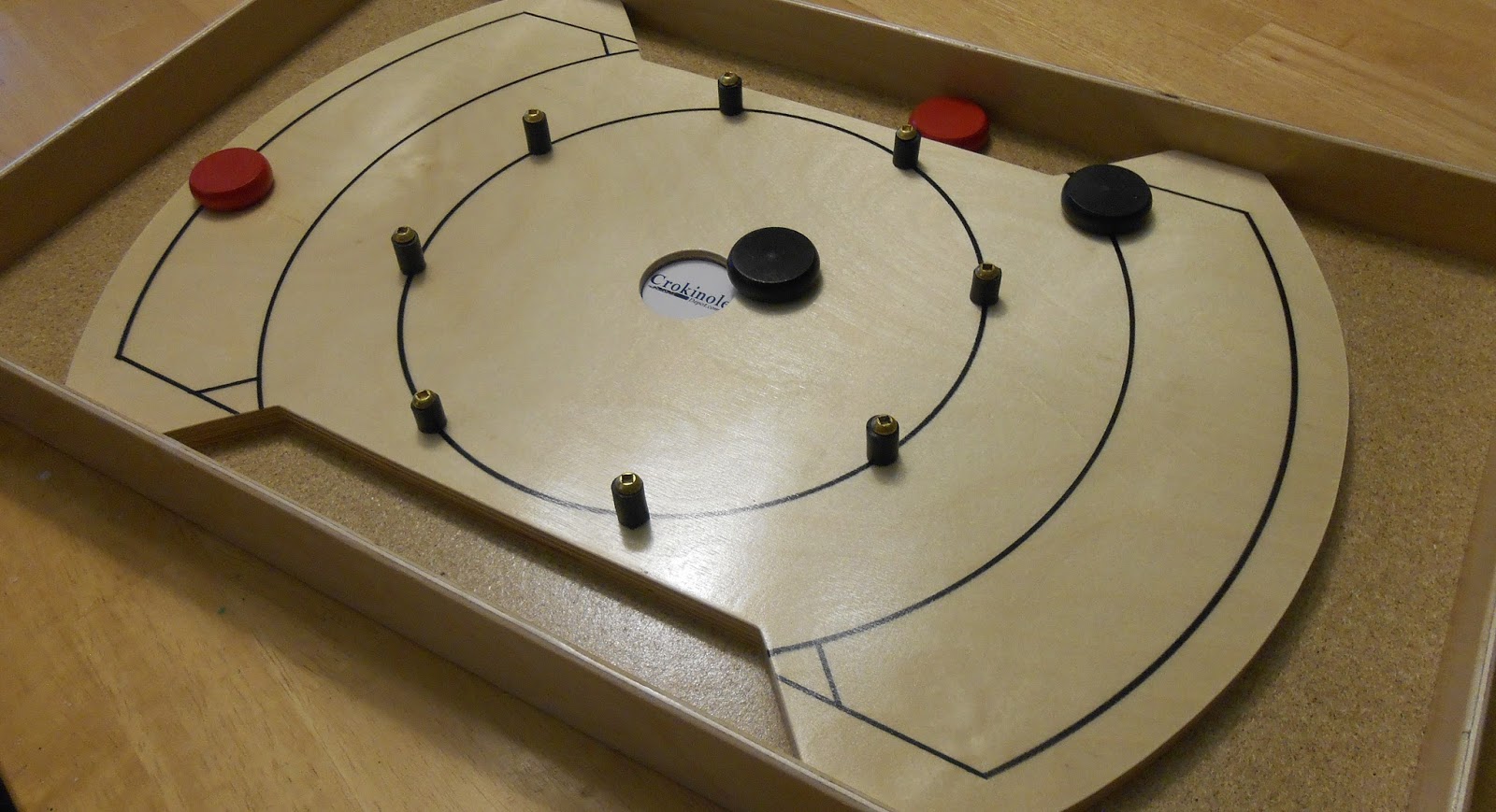  Tournament Crokinole Board Game 30 Inch, 2 in 1